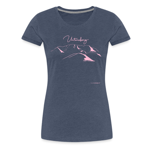 Untersberg Frauen Premium T-Shirt vers. Farben 1xDruck Rosa - Blau meliert