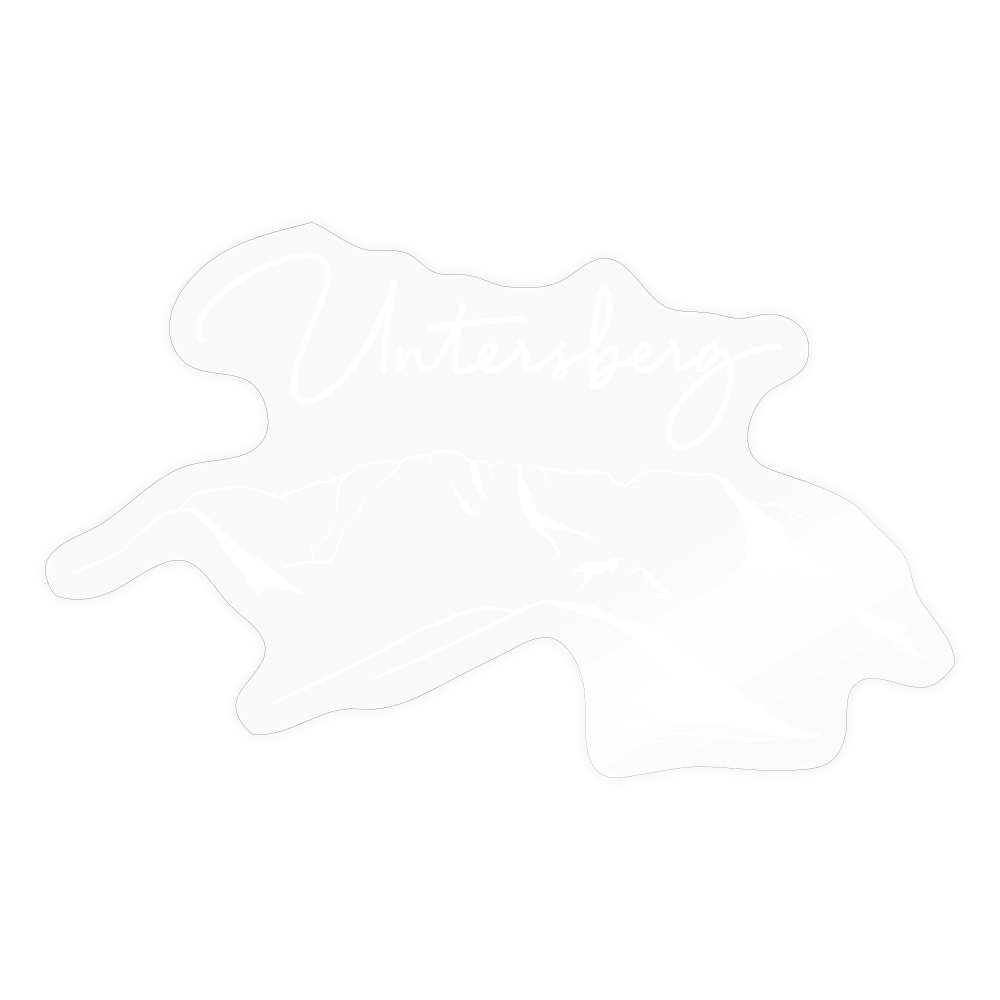 Untersberg Aufkleber - Transparent glänzend