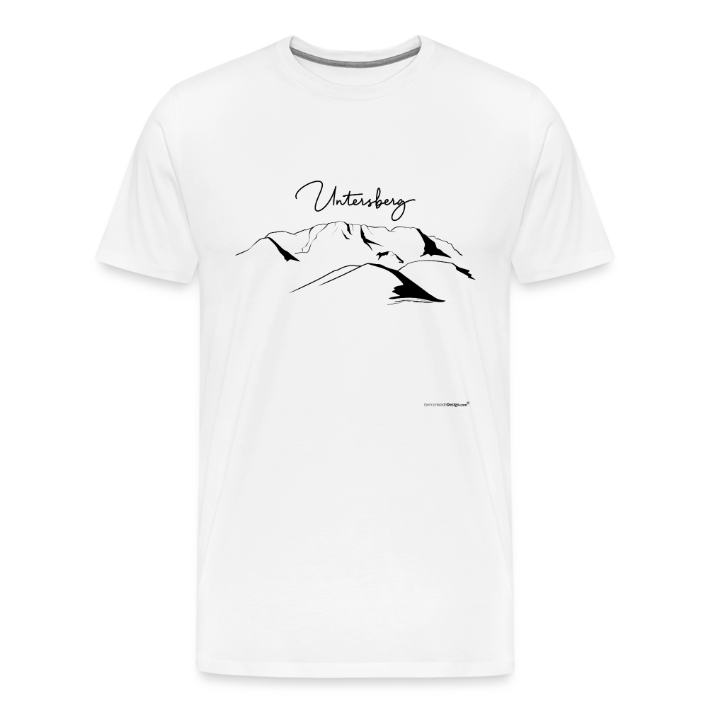 Männer Premium T-Shirt in Weiss Untersberg Schwarz - white