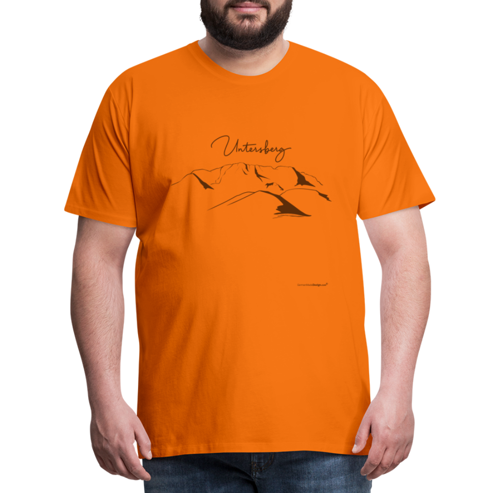 Männer Premium T-Shirt in Orange Untersberg in Edelbraun - Orange