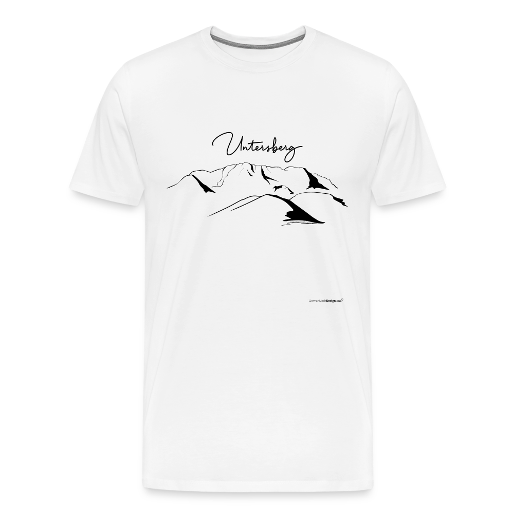 Männer Premium T-Shirt in versch. Farben Untersberg 4xDruck in Schwarz - white
