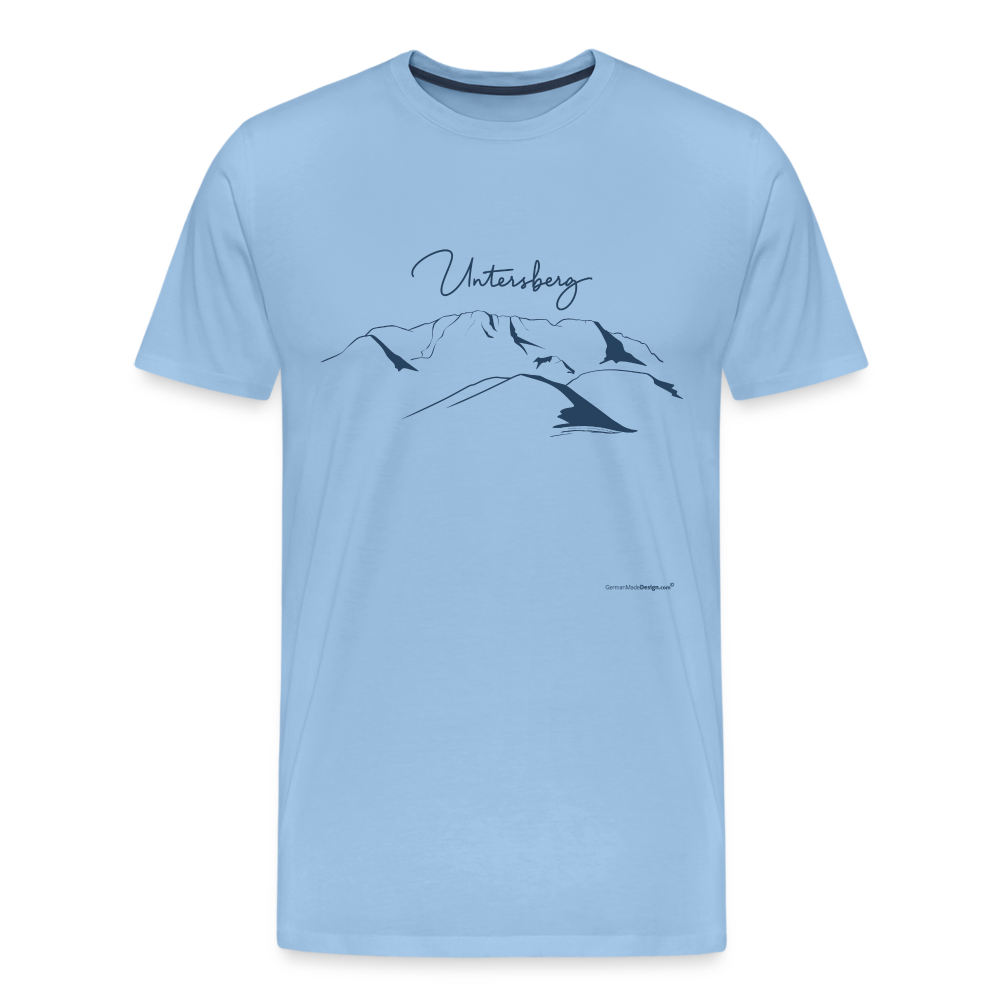 Männer Premium T-Shirt in Sky Untersberg 2xDruck in Marineblau - Sky