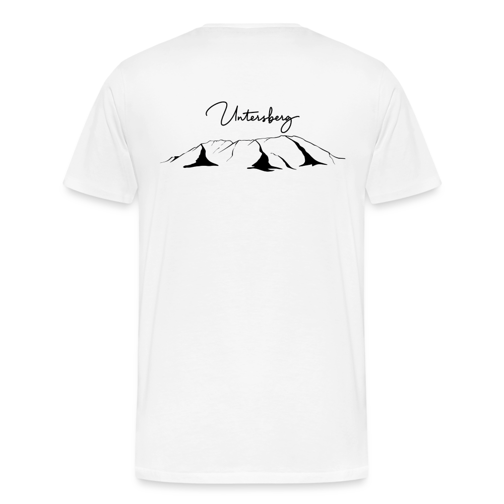 Männer Premium T-Shirt in versch. Farben Untersberg 2xDruck in Schwarz - weiß