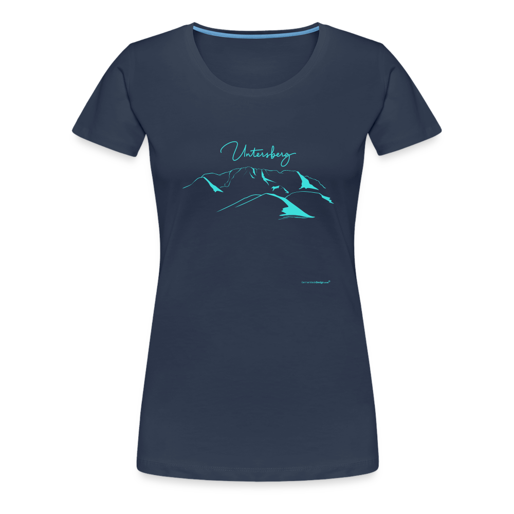 Frauen Premium T-Shirt in versch. Farben Untersberg in Türkis - Navy