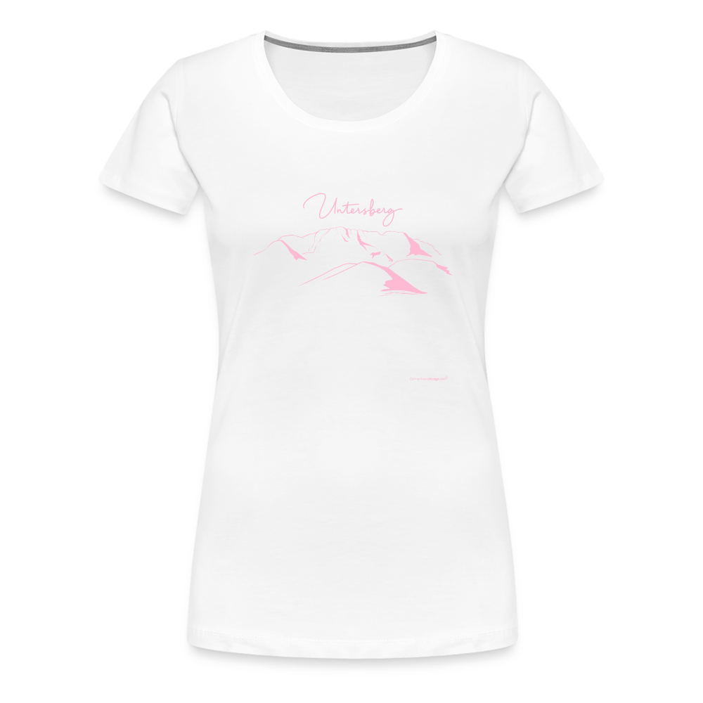 Frauen Premium T-Shirt in versch. Farben Untersberg in Rosa - weiß