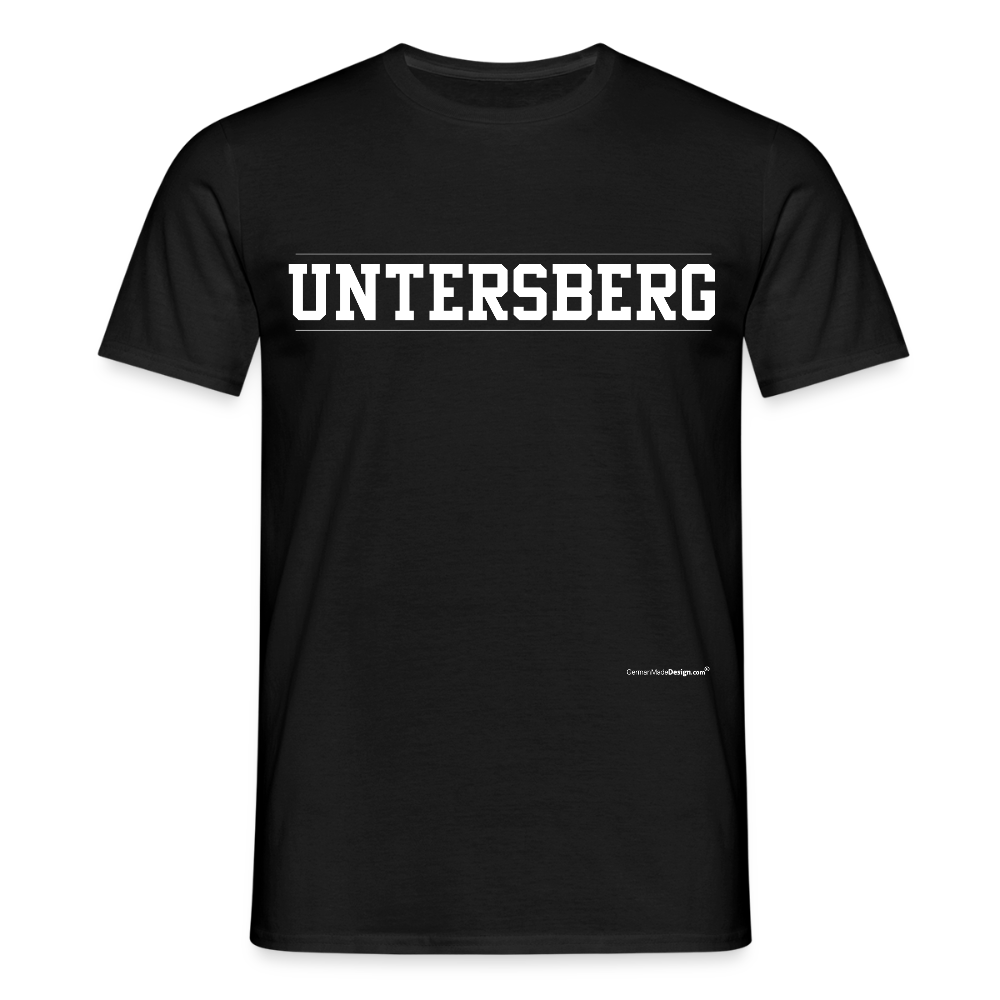 UNTERSBERG Schriftzug - Männer T-Shirt Premium Qualität - Schwarz