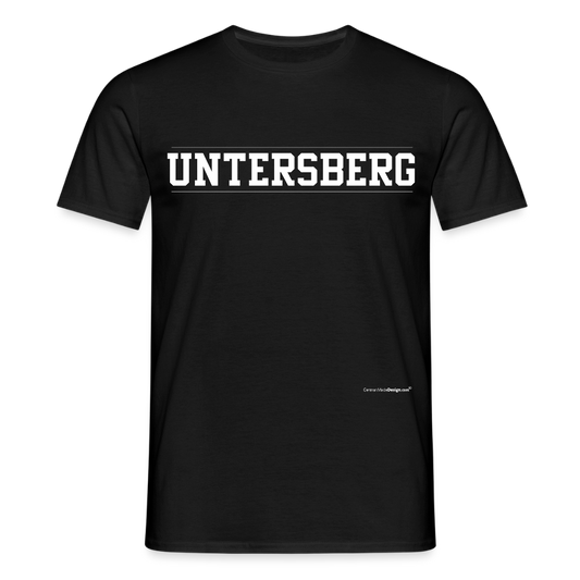 UNTERSBERG Schriftzug - Männer T-Shirt Premium Qualität - Schwarz