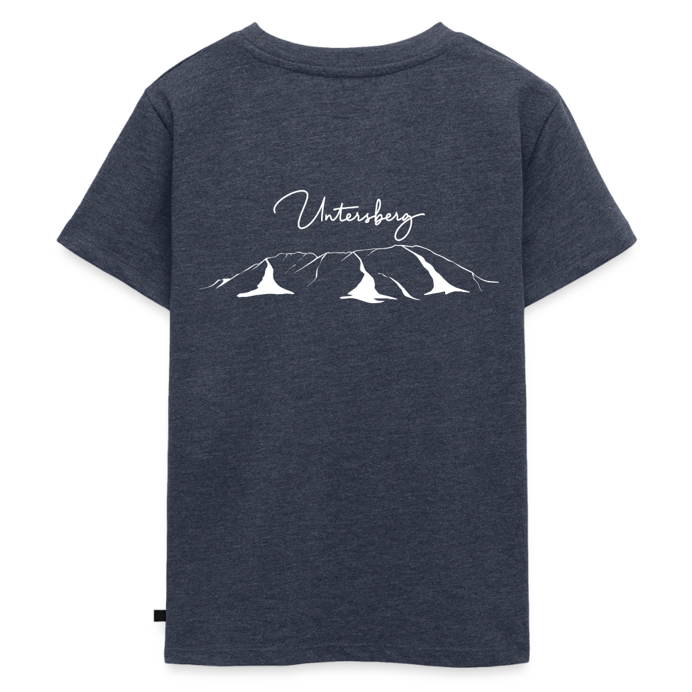 Untersberg Kinder Premium T-Shirt vers. Farben 2xDruck Weiß - Jeansblau 