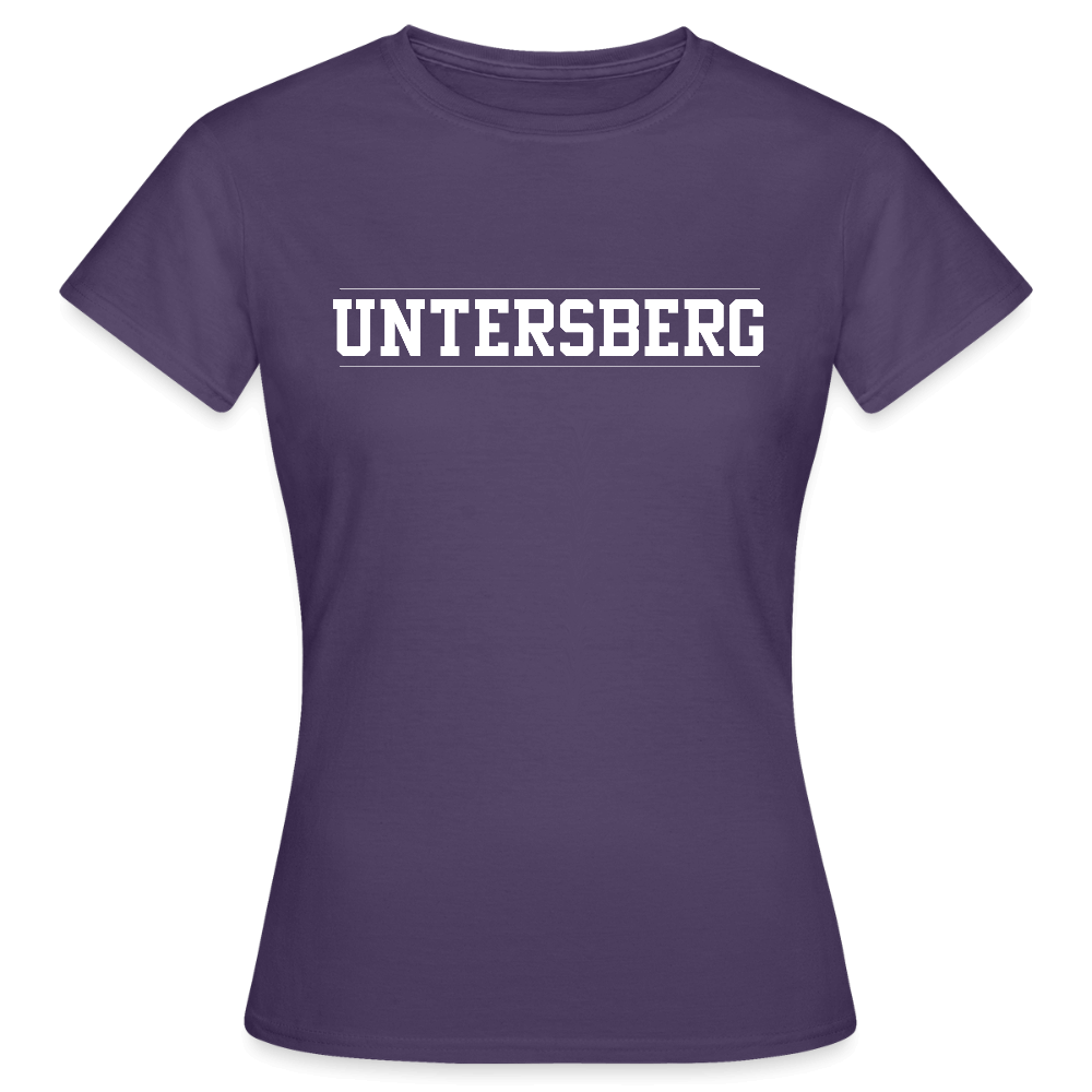 Untersberg Frauen T-Shirt vers. Farben 2xDruck weiß - Dunkellila