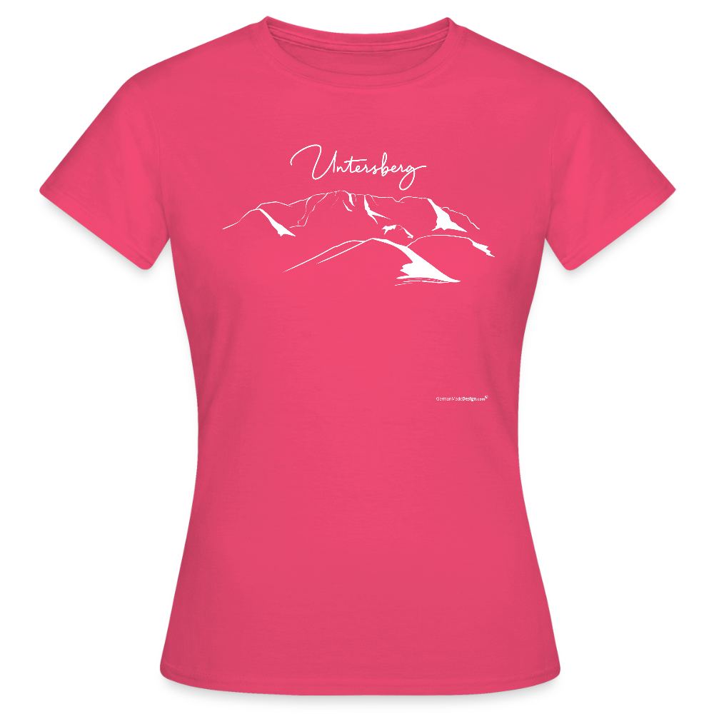 Untersberg Frauen Premium T-Shirt vers. Farben 4xDruck Weiss - Azalea