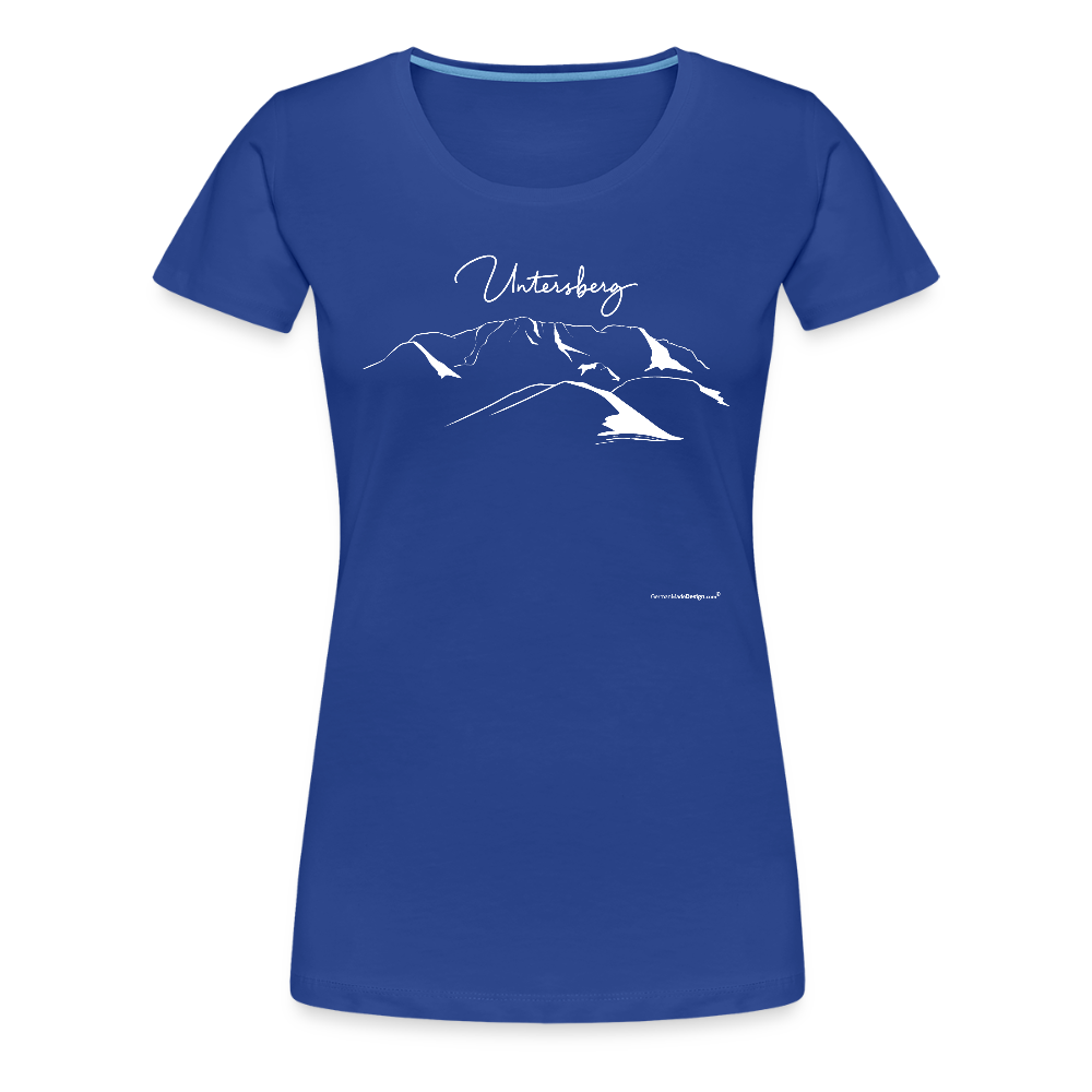 Untersberg T-Shirts Frauen vers. Farben 1xDruck weiss - Königsblau