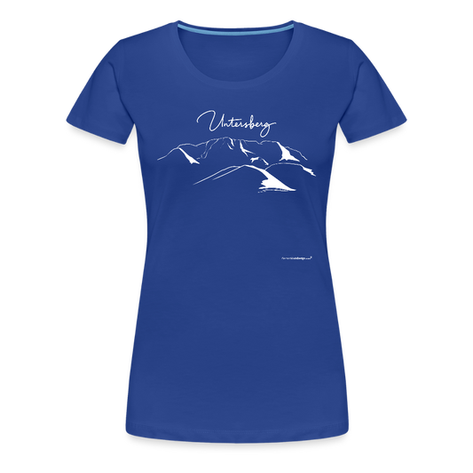 Untersberg T-Shirts Frauen vers. Farben 1xDruck weiss - Königsblau