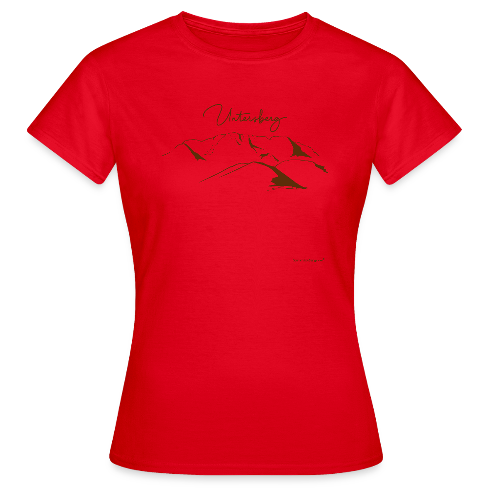Untersberg Frauen Premium T-Shirt in vers. Farben Schokobraun - Rot