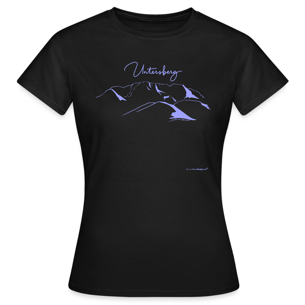 Untersberg Frauen Premium T-Shirt vers. Farben 2xDruck Hellblau - Schwarz