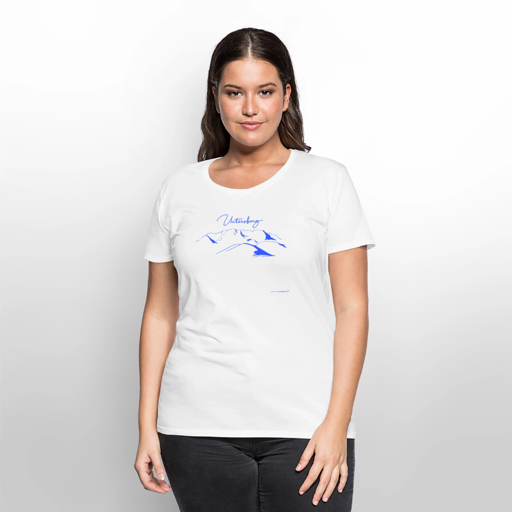 Untersberg Frauen Premium T-Shirt vers. Farben Azurblau - Weiß