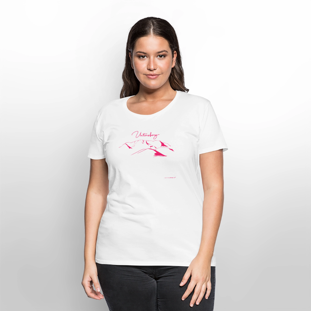 Untersberg Frauen Premium T-Shirt vers. Farben Pink - Weiß