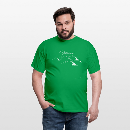 Untersberg Männer Premium T-Shirt in vers. Farben 1xDruck Weiss - Kelly Green