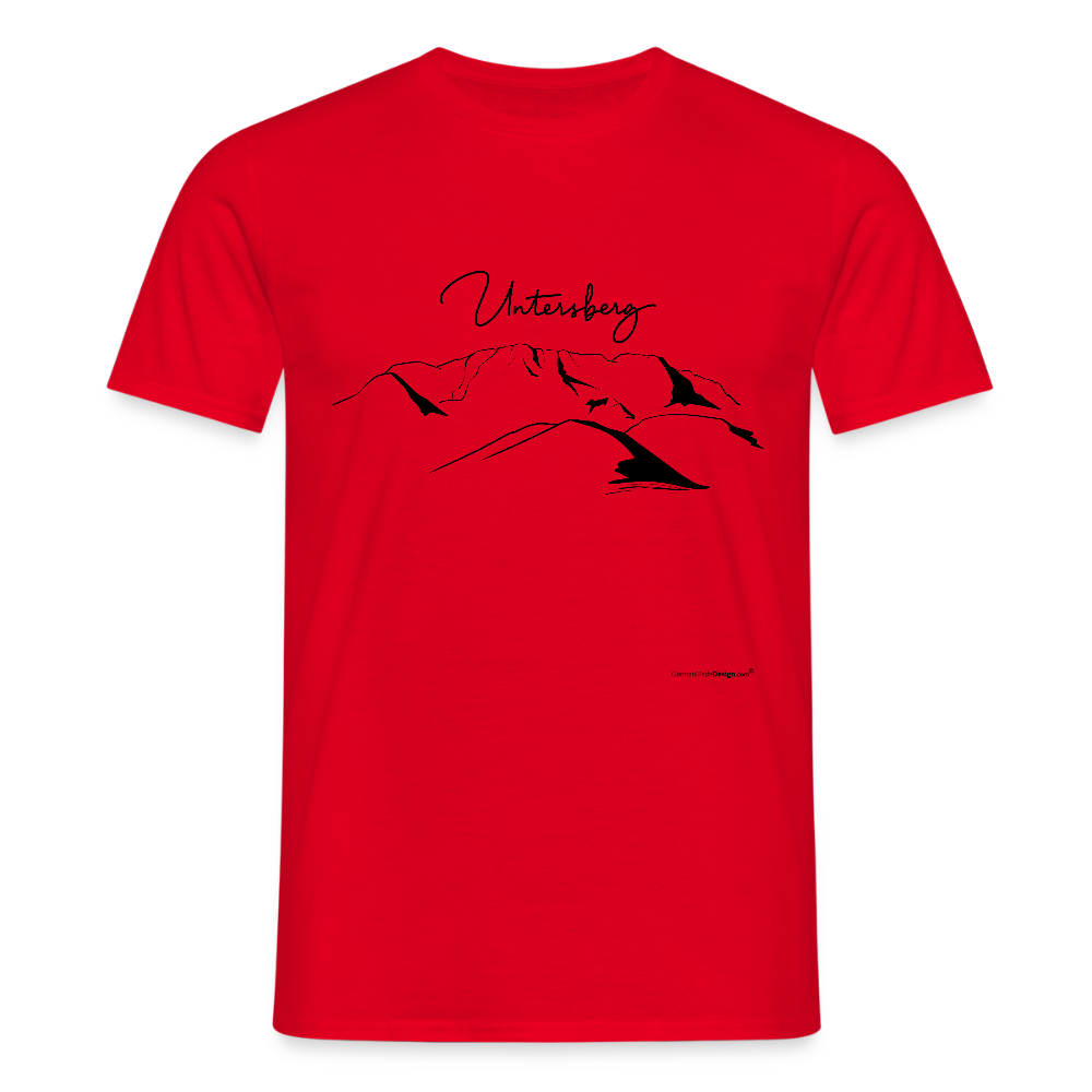 Untersberg Männer Premium T-Shirt vers. Farben 2xDruck Schwarz - Rot