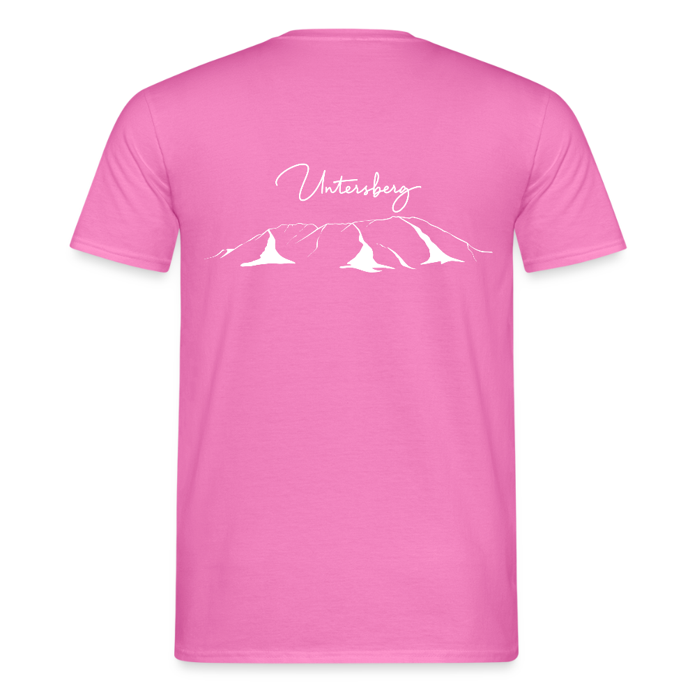 Untersberg Männer Premium T-Shirt vers. Farben 2xDruck Weiss - Pink