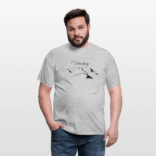 Untersberg Männer Premium T-Shirt in vers. Farben 1xDruck Schwarz - Grau meliert