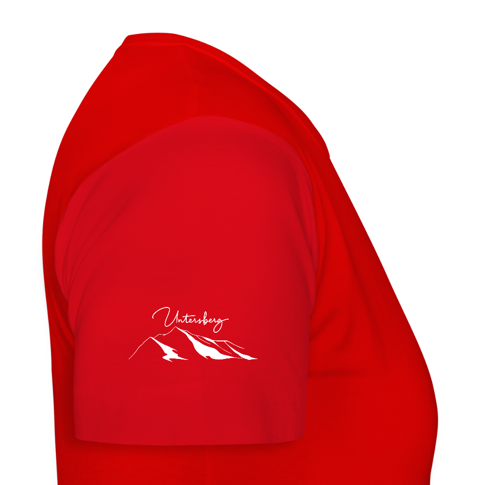 Untersberg Frauen Premium T-Shirt vers. Farben 4xDruck Weiss - Rot