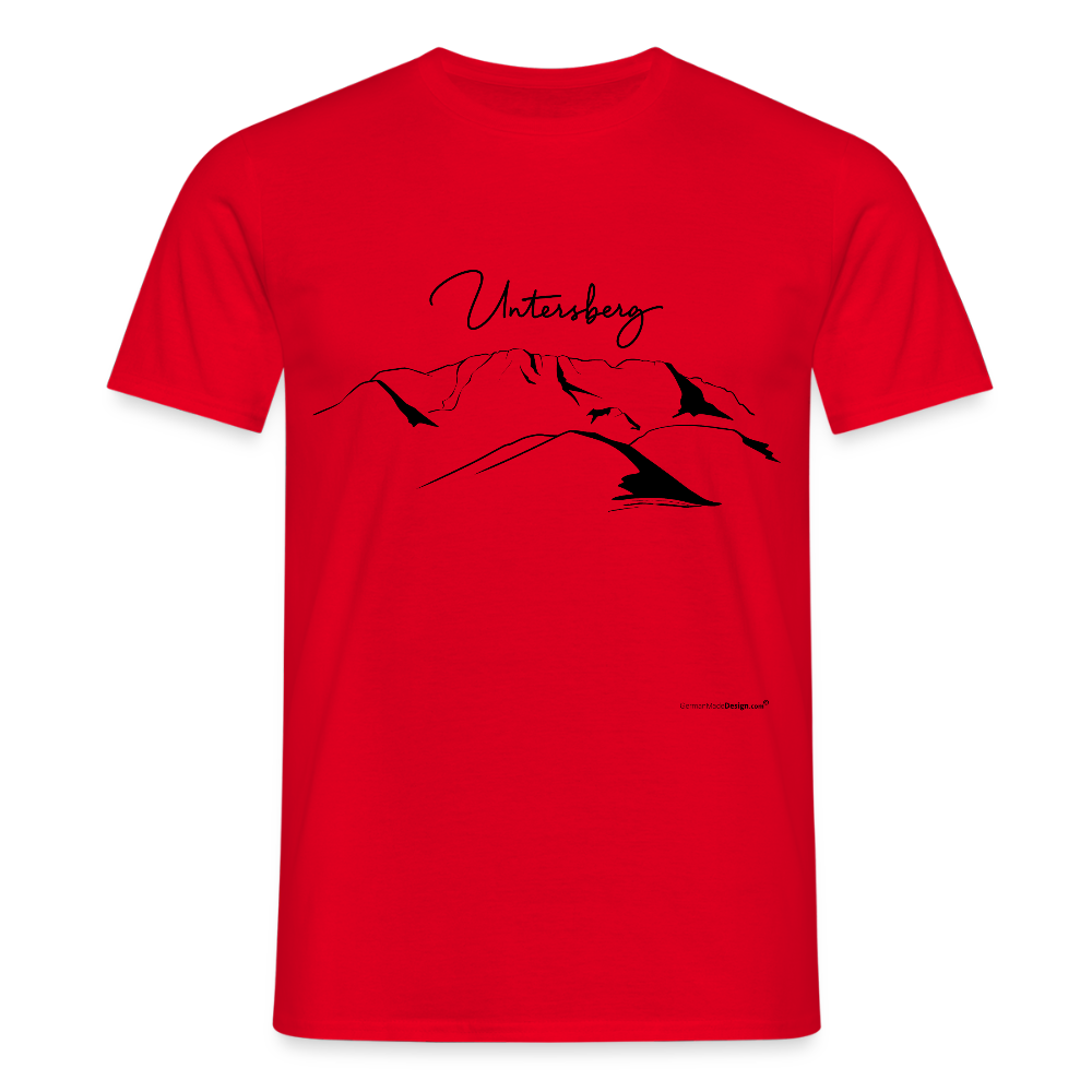 Untersberg Männer Premium T-Shirt vers. Farben 4xDruck Schwarz - Rot