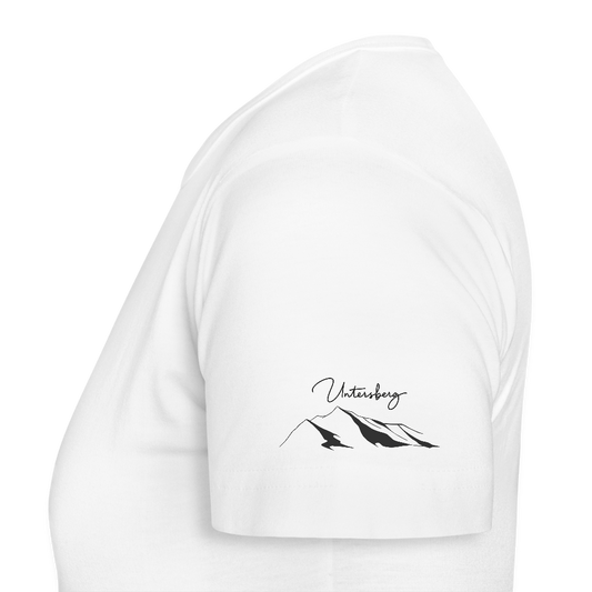 Untersberg Frauen Premium T-Shirt Weiss 4xDruck schwarz - Weiß