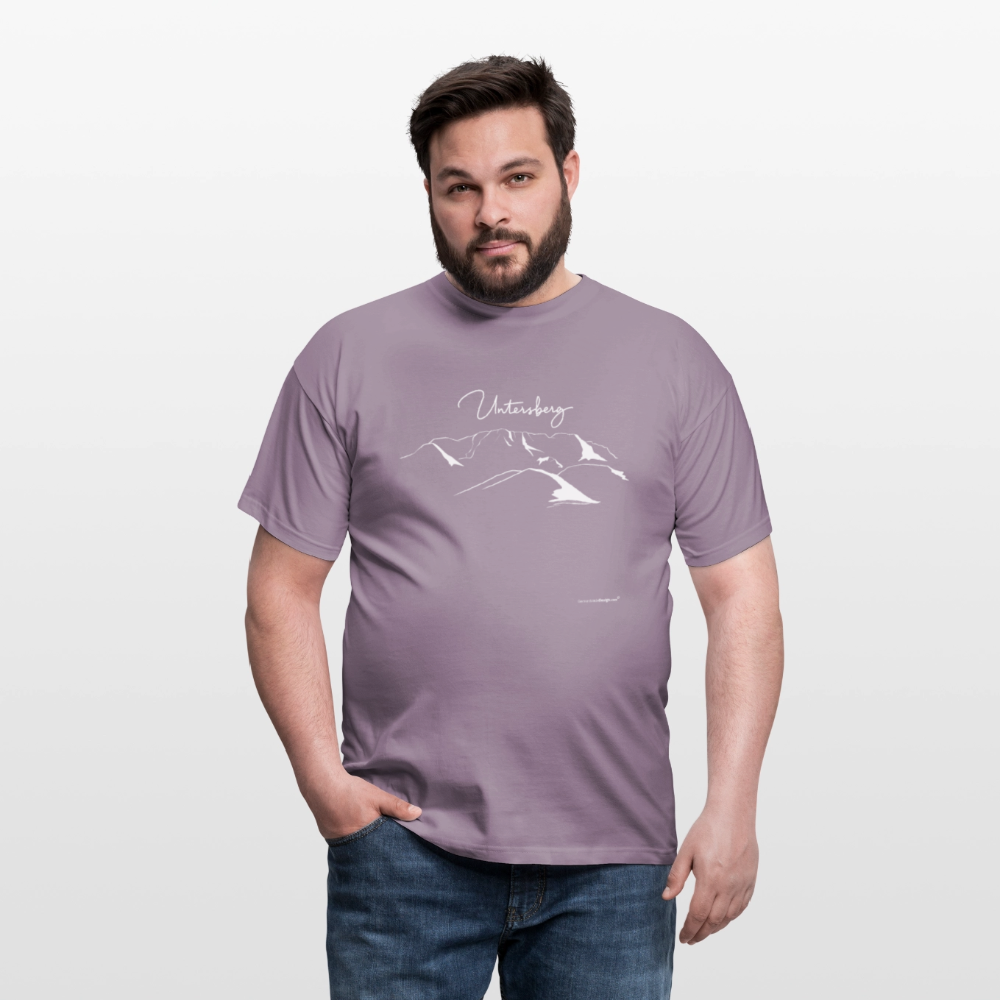 Untersberg Männer Premium T-Shirt in vers. Farben 1xDruck Weiss - Lilagrau 