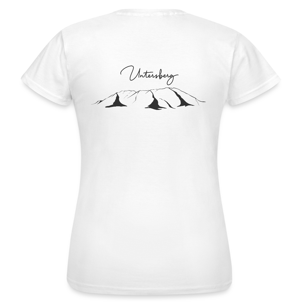 Untersberg Frauen Premium T-Shirt Weiss 4xDruck schwarz - Weiß