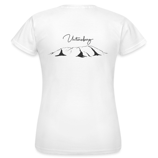 Untersberg Frauen Premium T-Shirt Weiss 4xDruck schwarz - Weiß