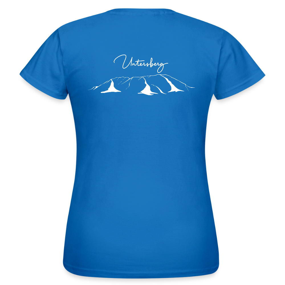 Untersberg Frauen Premium T-Shirt vers. Farben 4xDruck Weiss - Royalblau