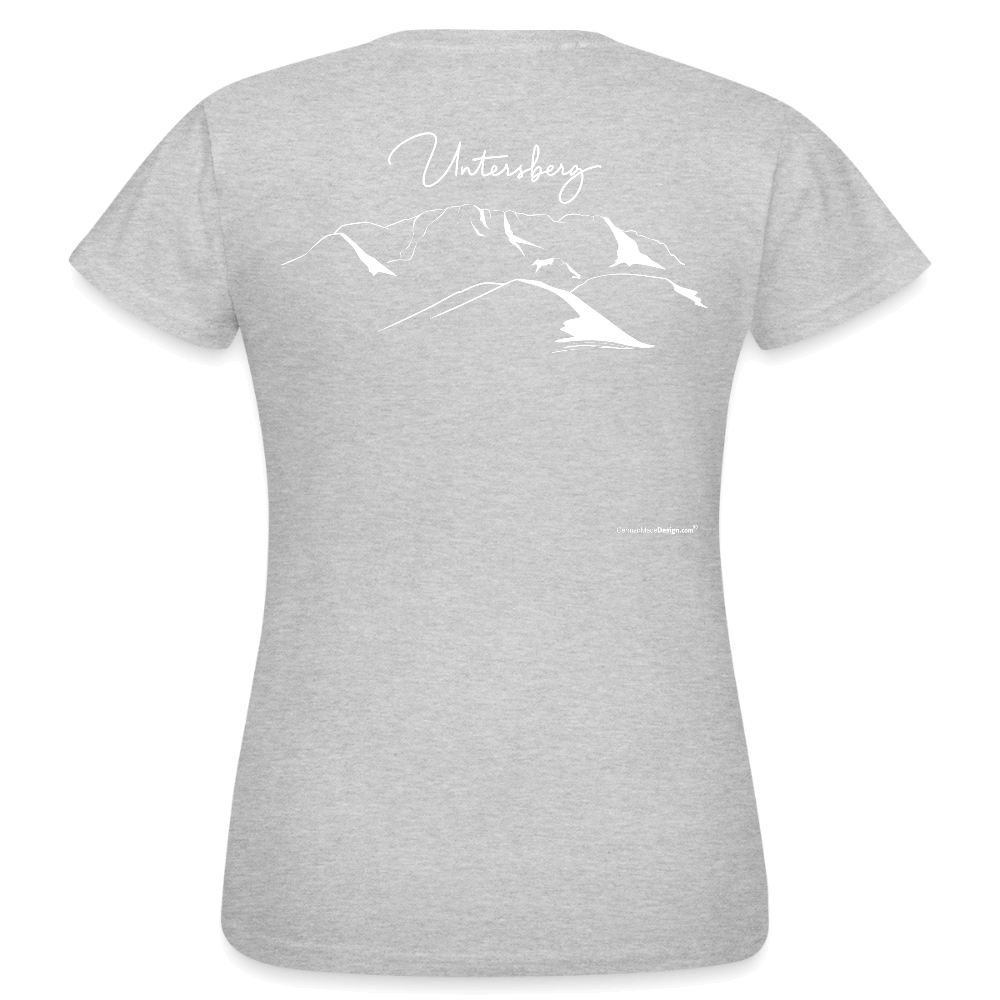 Untersberg Frauen T-Shirt vers. Farben 2xDruck weiß - Grau meliert