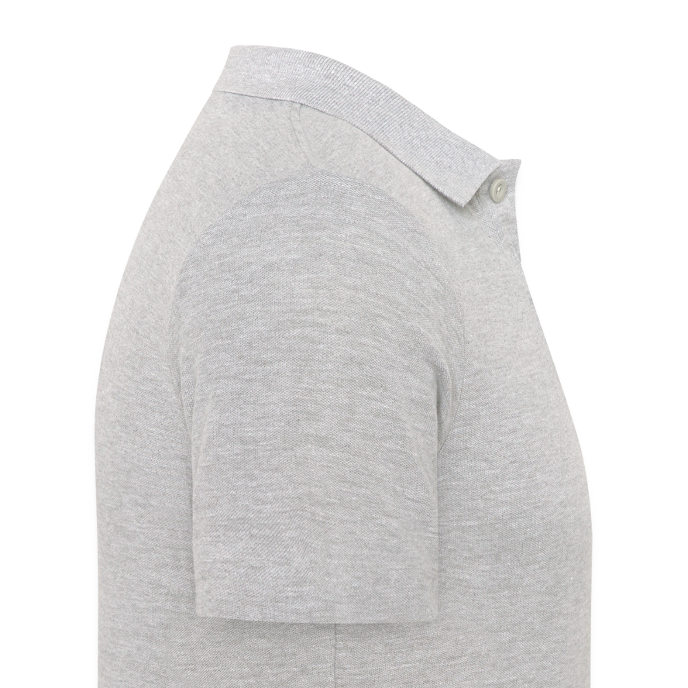 Männer Poloshirt Untersberg in Navyblau - Grau meliert