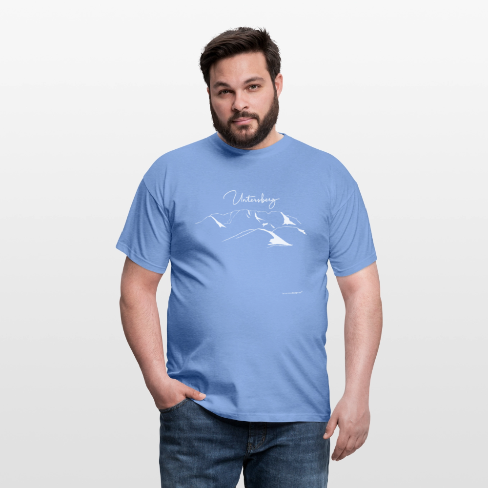 Untersberg Männer Premium T-Shirt in vers. Farben 1xDruck Weiss - carolina blue