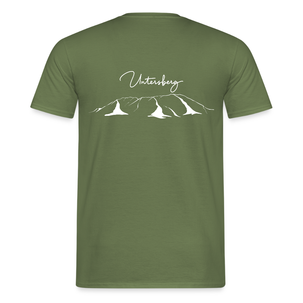 Untersberg Männer Premium T-Shirt vers. Farben 2xDruck Weiss - Militärgrün
