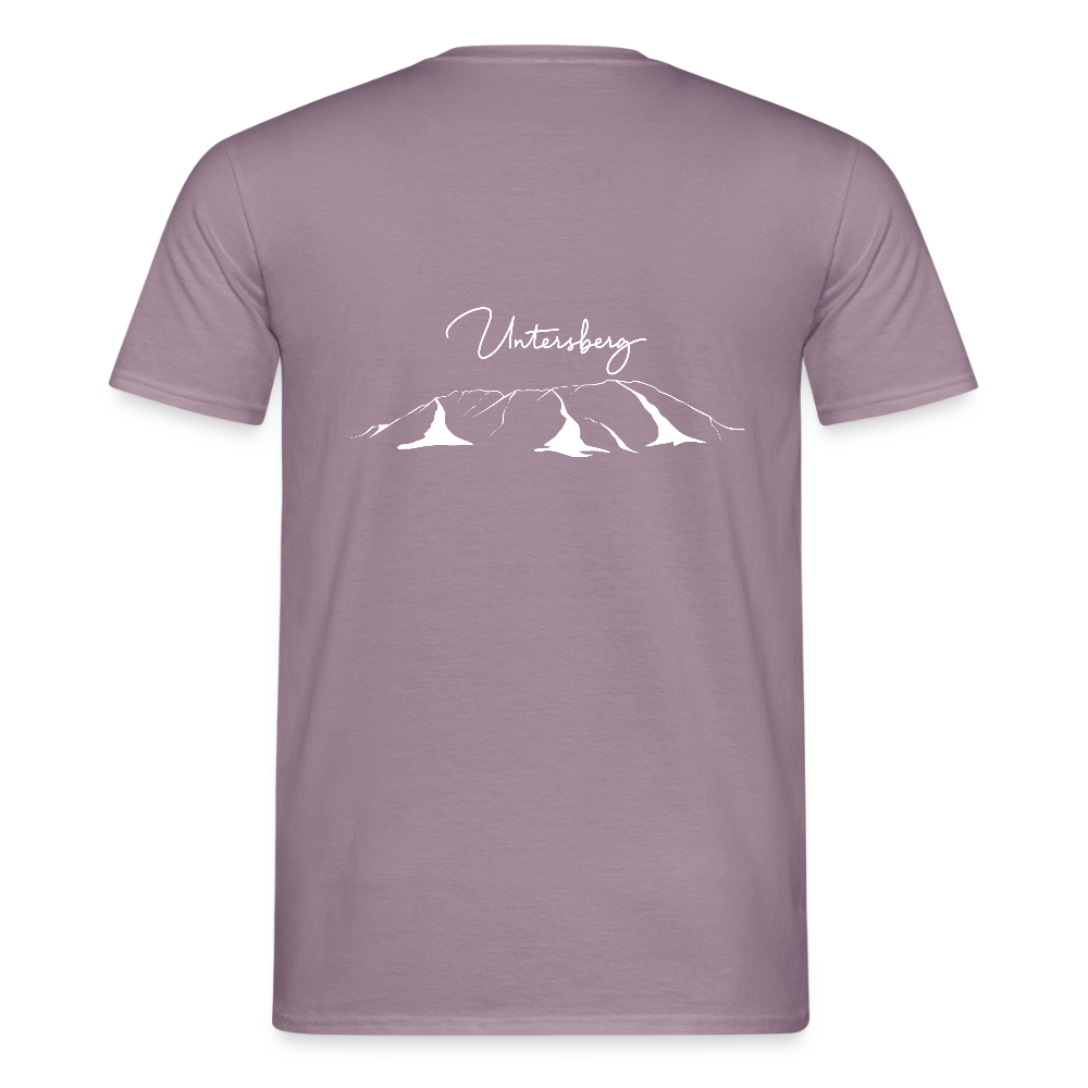 Untersberg Männer Premium T-Shirt vers. Farben 4xDruck Weiss - Lilagrau 