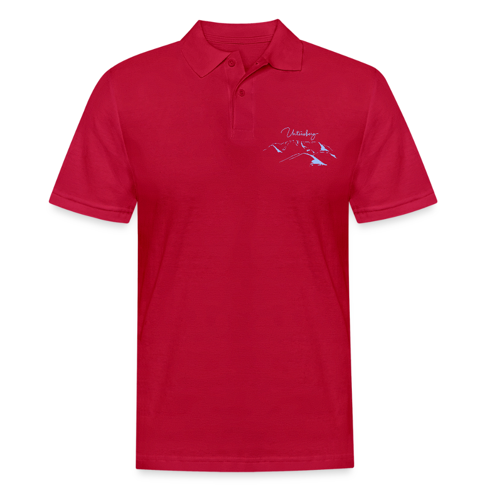 Männer Poloshirt Untersberg in Navyblau - cherry red