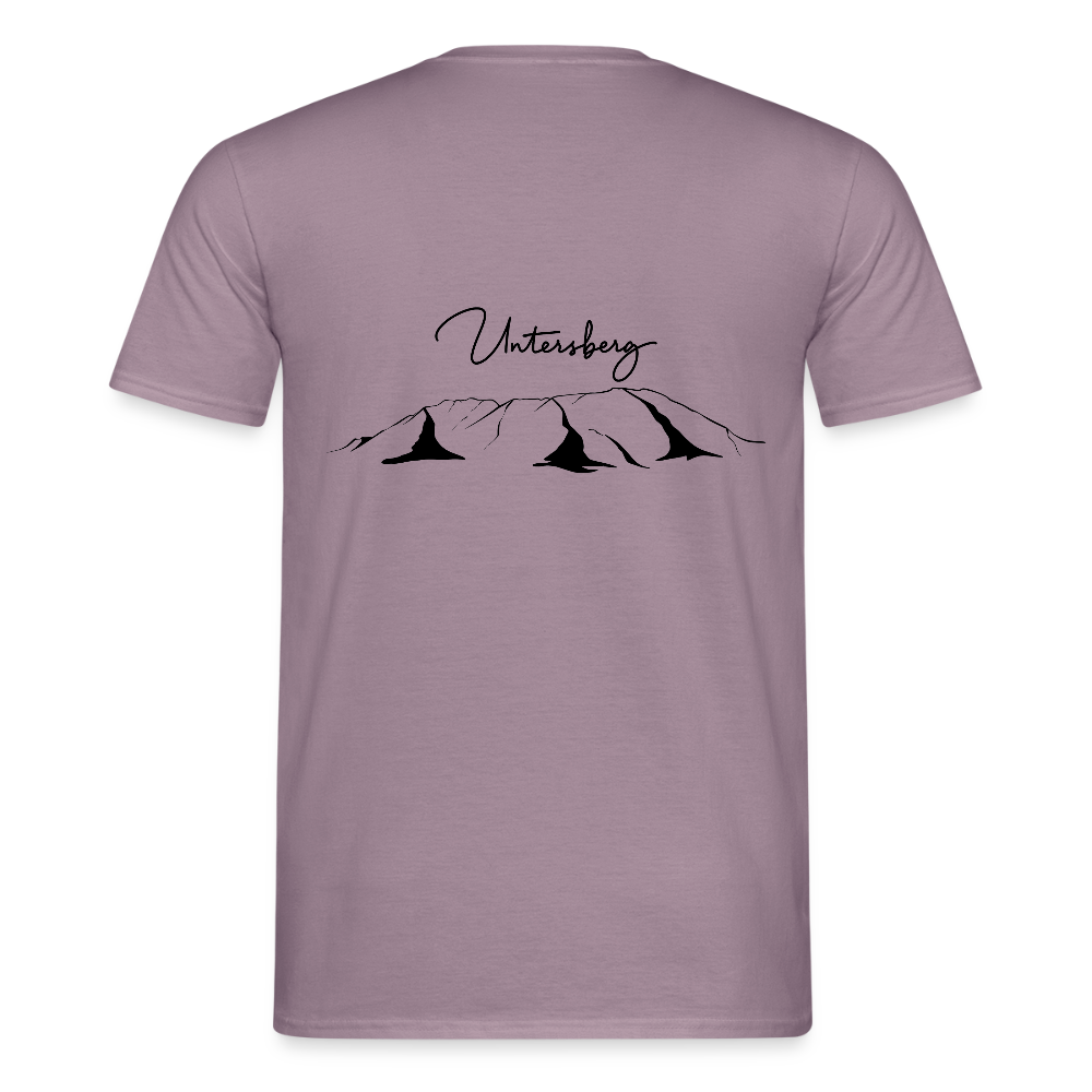 Untersberg Männer Premium T-Shirt vers. Farben 4xDruck Schwarz - Lilagrau 