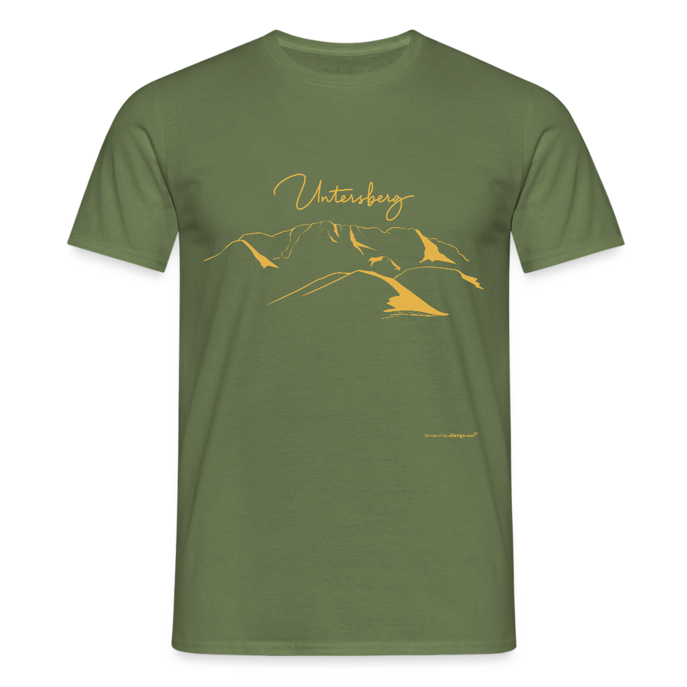 Männer Premium T-Shirt Miltärgrün Untersberg 2xDruck in OCKER - Militärgrün