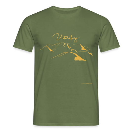 Männer Premium T-Shirt Miltärgrün Untersberg 2xDruck in OCKER - Militärgrün