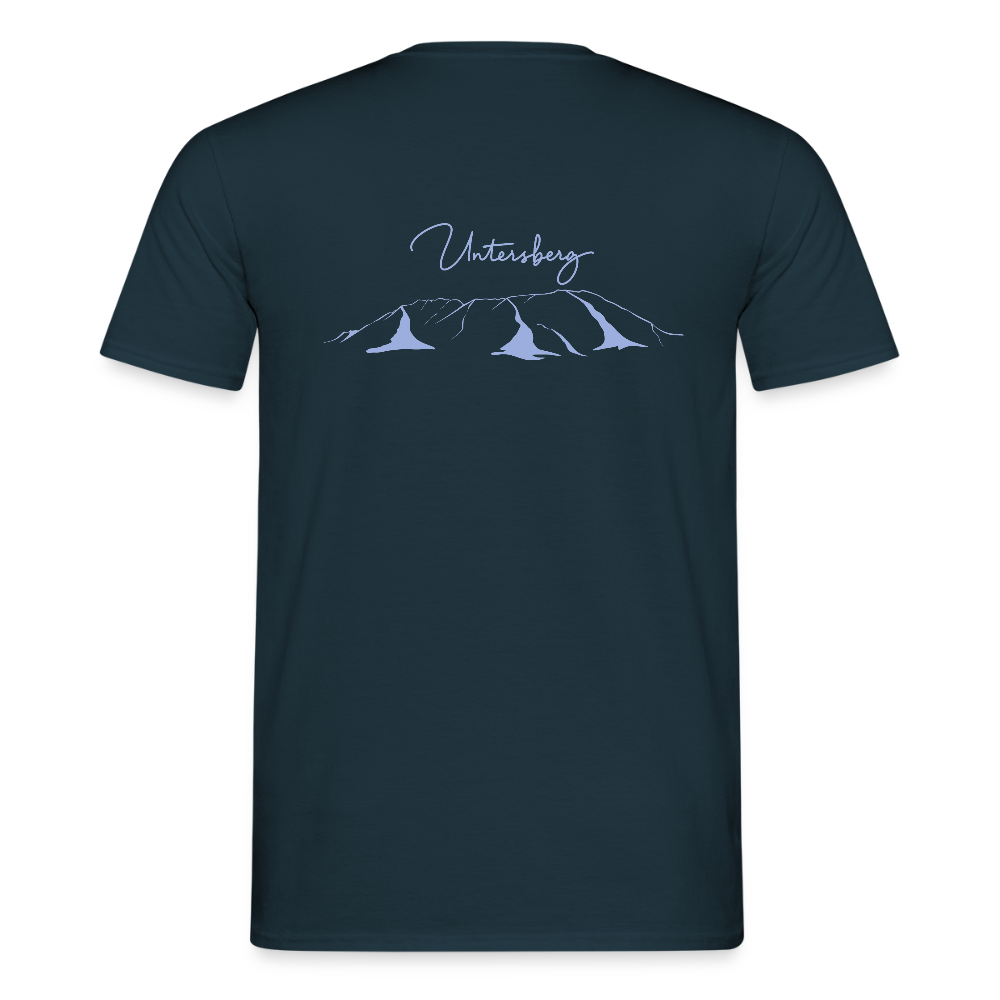 Untersberg Männer Premium T-Shirt Navy 4xDruck Himmelblau - Navy
