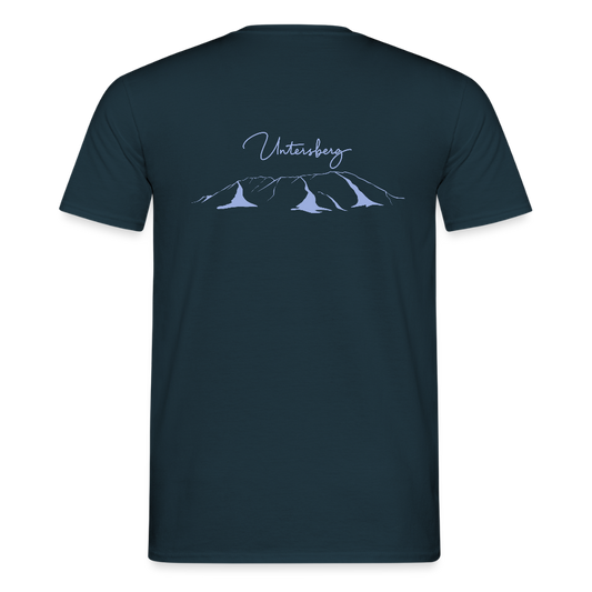 Untersberg Männer Premium T-Shirt Navy 4xDruck Himmelblau - Navy
