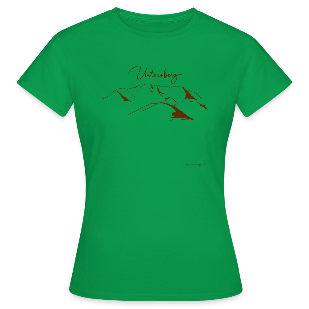 Untersberg Frauen Premium T-Shirt in vers. Farben Schokobraun - Kelly Green