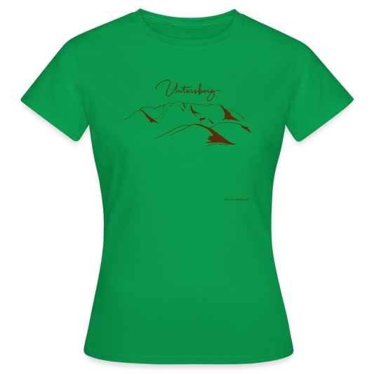 Untersberg Frauen Premium T-Shirt in vers. Farben Schokobraun - Kelly Green