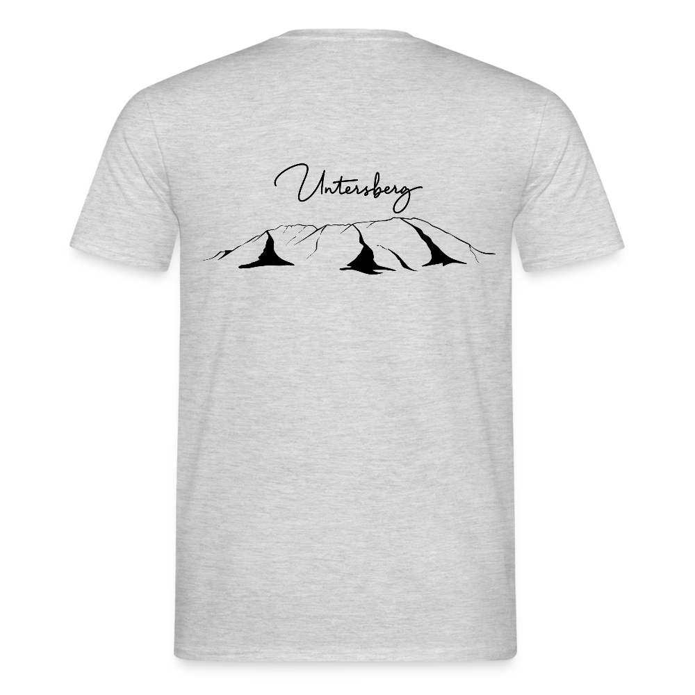 Untersberg Männer Premium T-Shirt vers. Farben 2xDruck Schwarz - Grau meliert