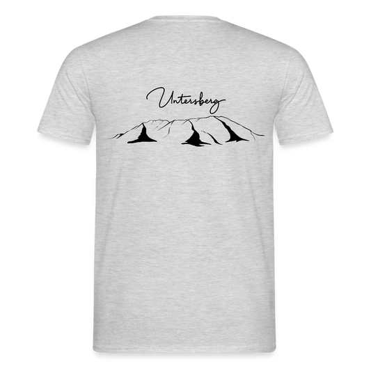 Untersberg Männer Premium T-Shirt vers. Farben 2xDruck Schwarz - Grau meliert
