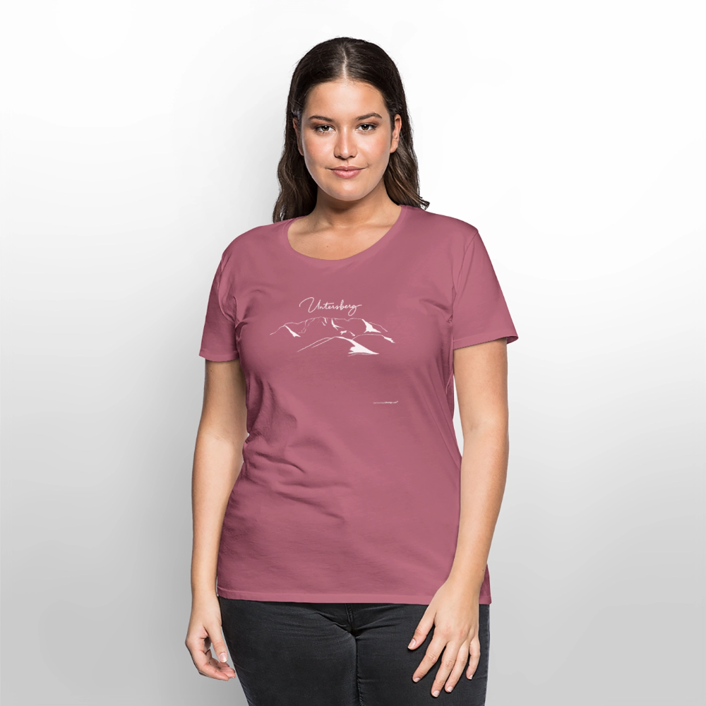 Untersberg T-Shirts Frauen vers. Farben 1xDruck weiss - Mauve