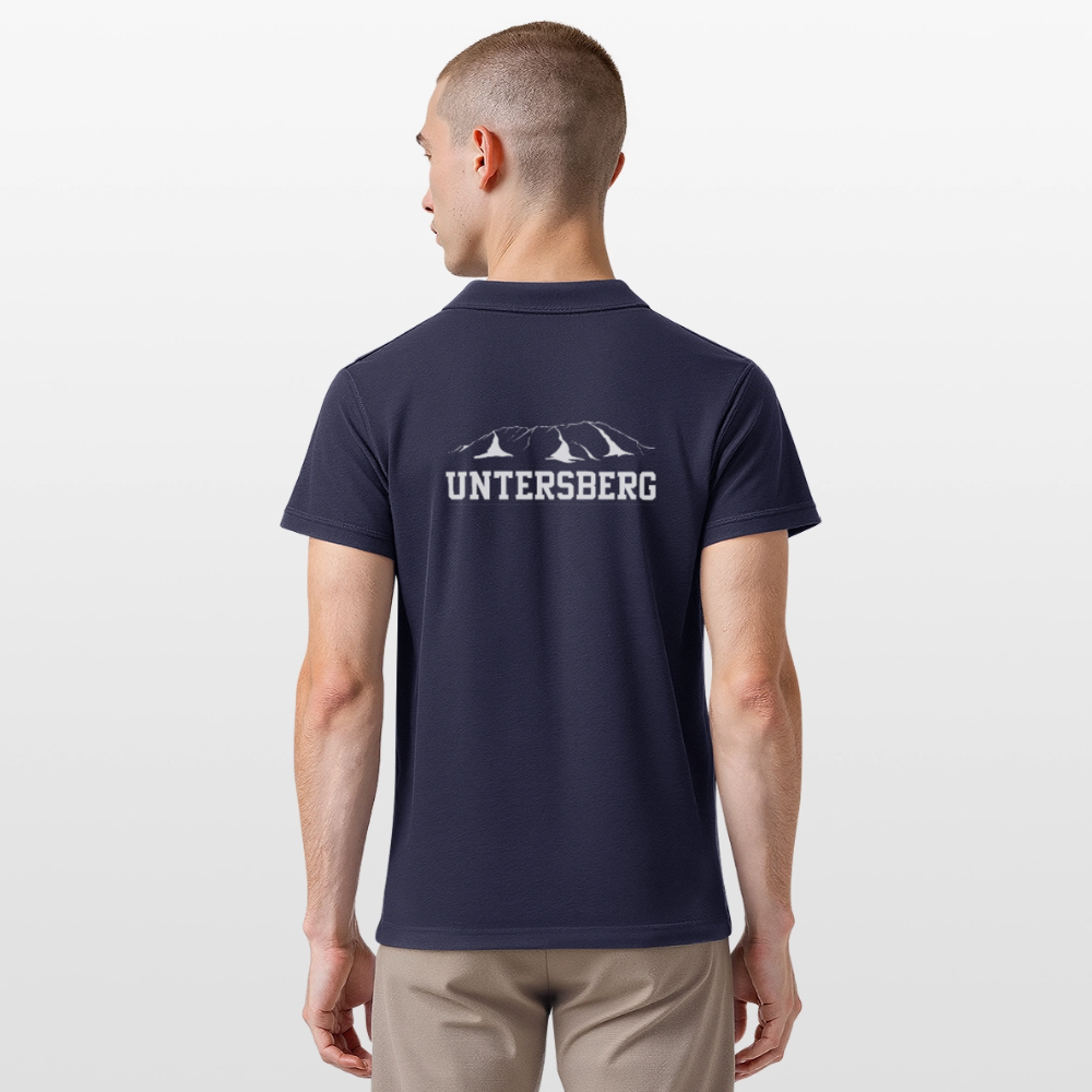 Männer Poloshirt "Untersberg" exklusiv in schwarz - Navy