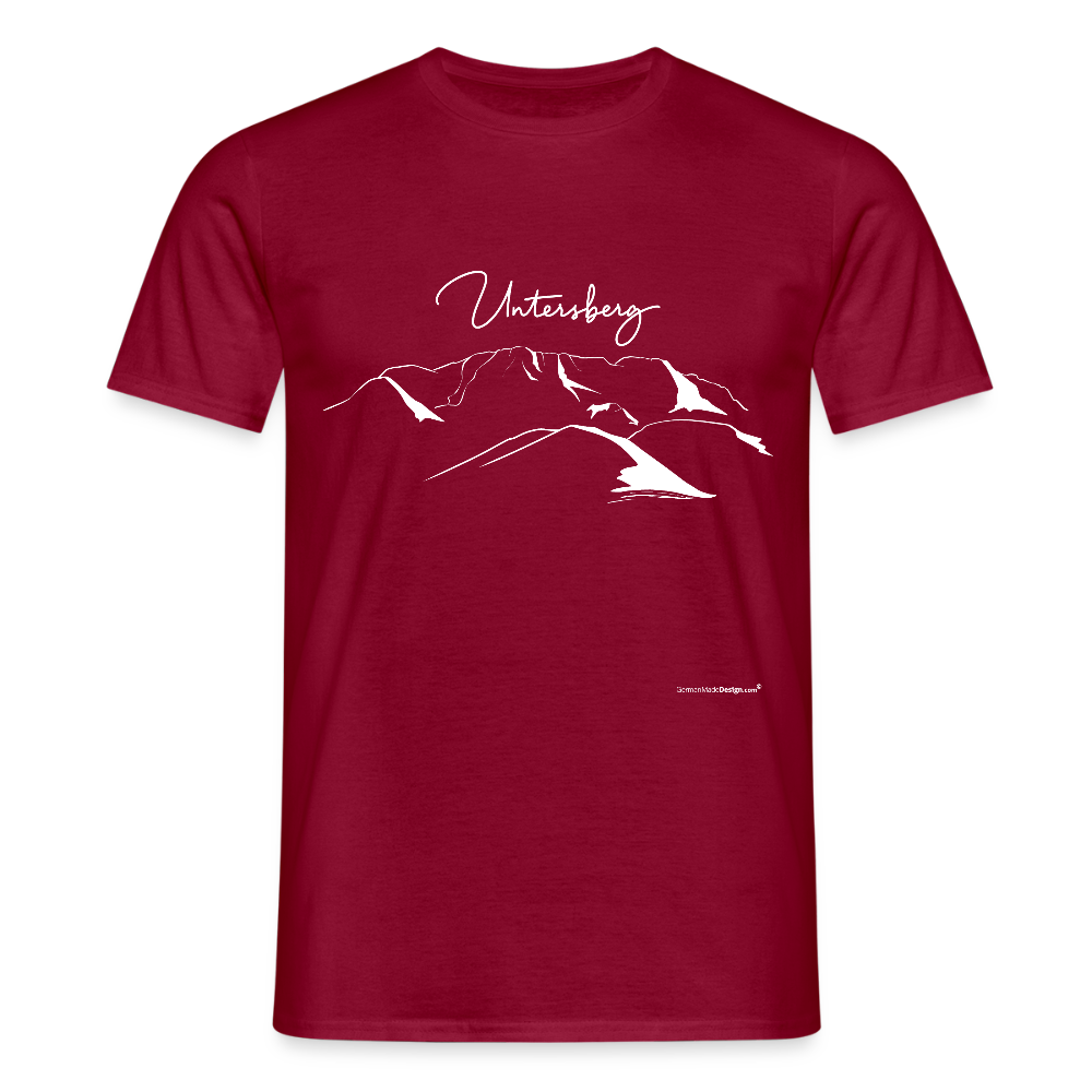 Untersberg Männer Premium T-Shirt vers. Farben 4xDruck Weiss - Ziegelrot