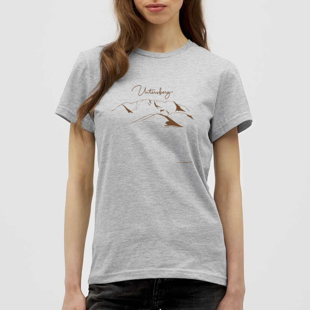 Untersberg Frauen Premium T-Shirt in vers. Farben Schokobraun - Grau meliert